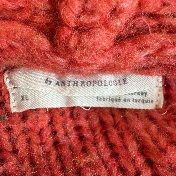 Anthropologie Nuria Textured Coral Cardigan - Picture 6 of 7